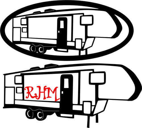 RV Camper DXF and SVG