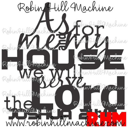 Bible Quote DXF Me my house