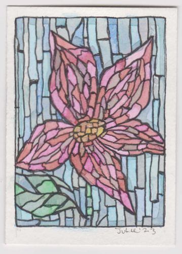 Stained Glass Flowers ACEO